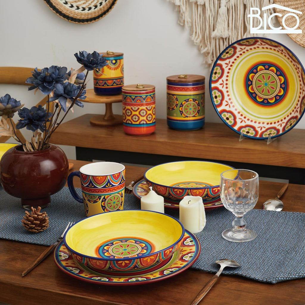Ceramic Pasta Bowl Set of 5, Microwave & Dishwasher Safe Q78610