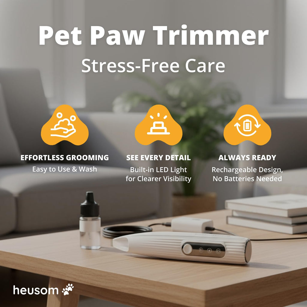 Pet Nail Grinder + Replacement Drum Grinders (3 pcs) + Pet Paw Trimmer T7026