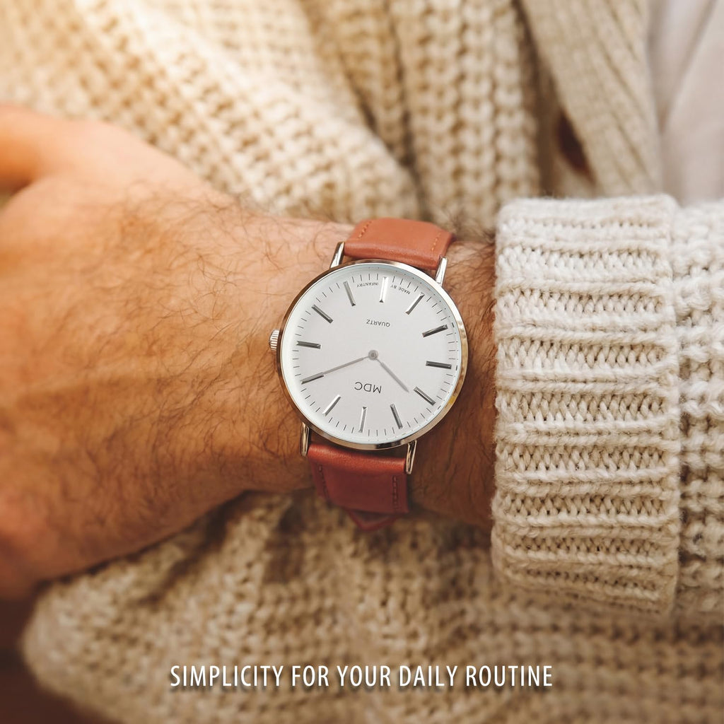 Minimalist Dress Watch Ultra Thin Leather Band W117279