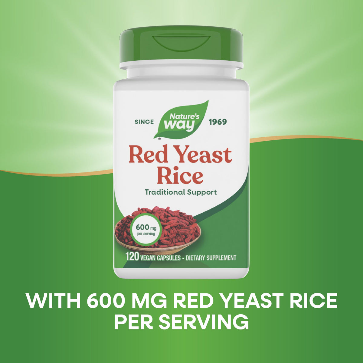 Red Yeast Rice 600 mg Vegan 120 Capsules E914