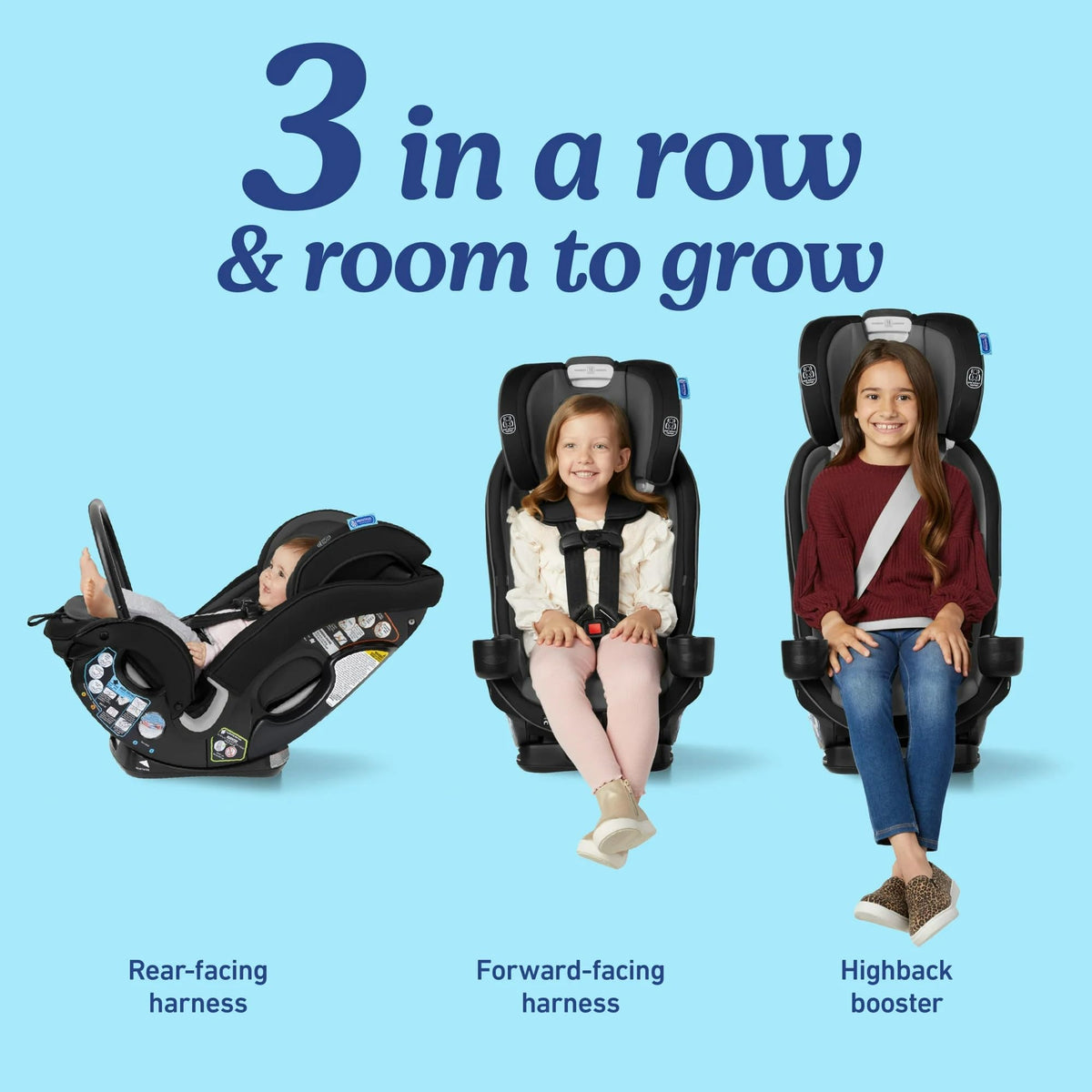 3-in-1 Car Seat with Anti-Rebound Bar I5640
