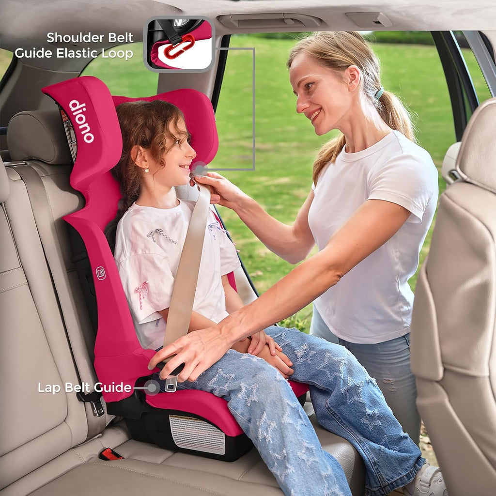 Pink Foldable High Back Booster Seat I393