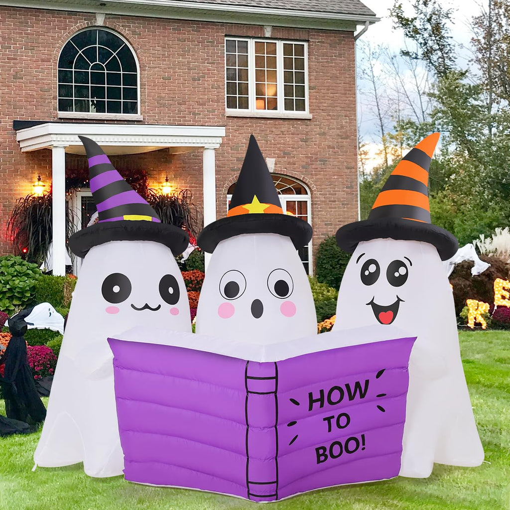 5.2FT Halloween Inflatables Ghost Outdoor Decoration with Built-in LEDs T86971