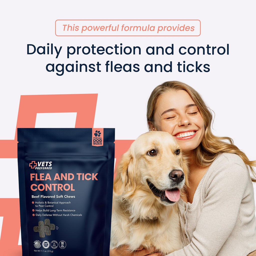 Chewable Flea and Tick Prevention for Dogs 90 Ct Z2587