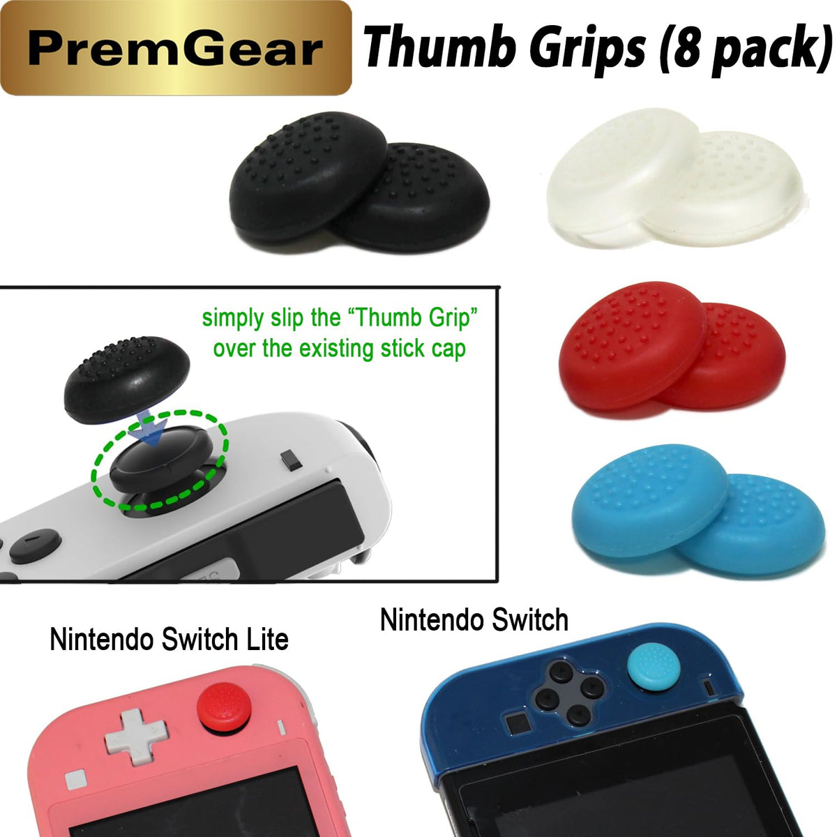 New Super Mario Bros. U Deluxe for Nintendo Switch with Thumb Grips, Game Card Holder & Cleaning Cloth D24724