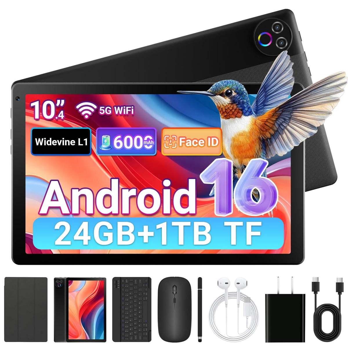 Android 16 Tablet with Keyboard Z401