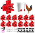 12 Pcs Leakproof Poultry Watering System T96478
