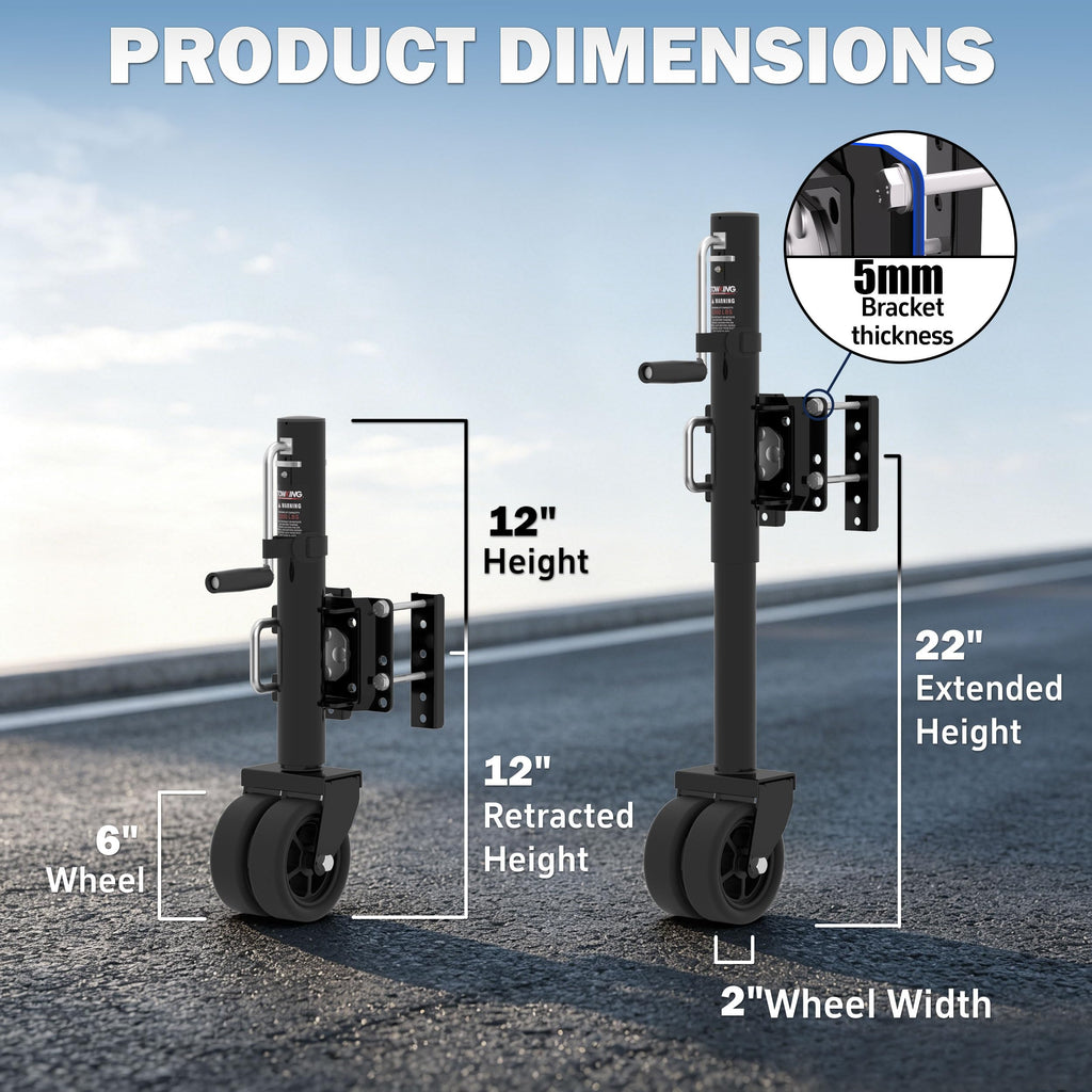 2000 lbs 10" Lift Boat Trailer Jack A2346