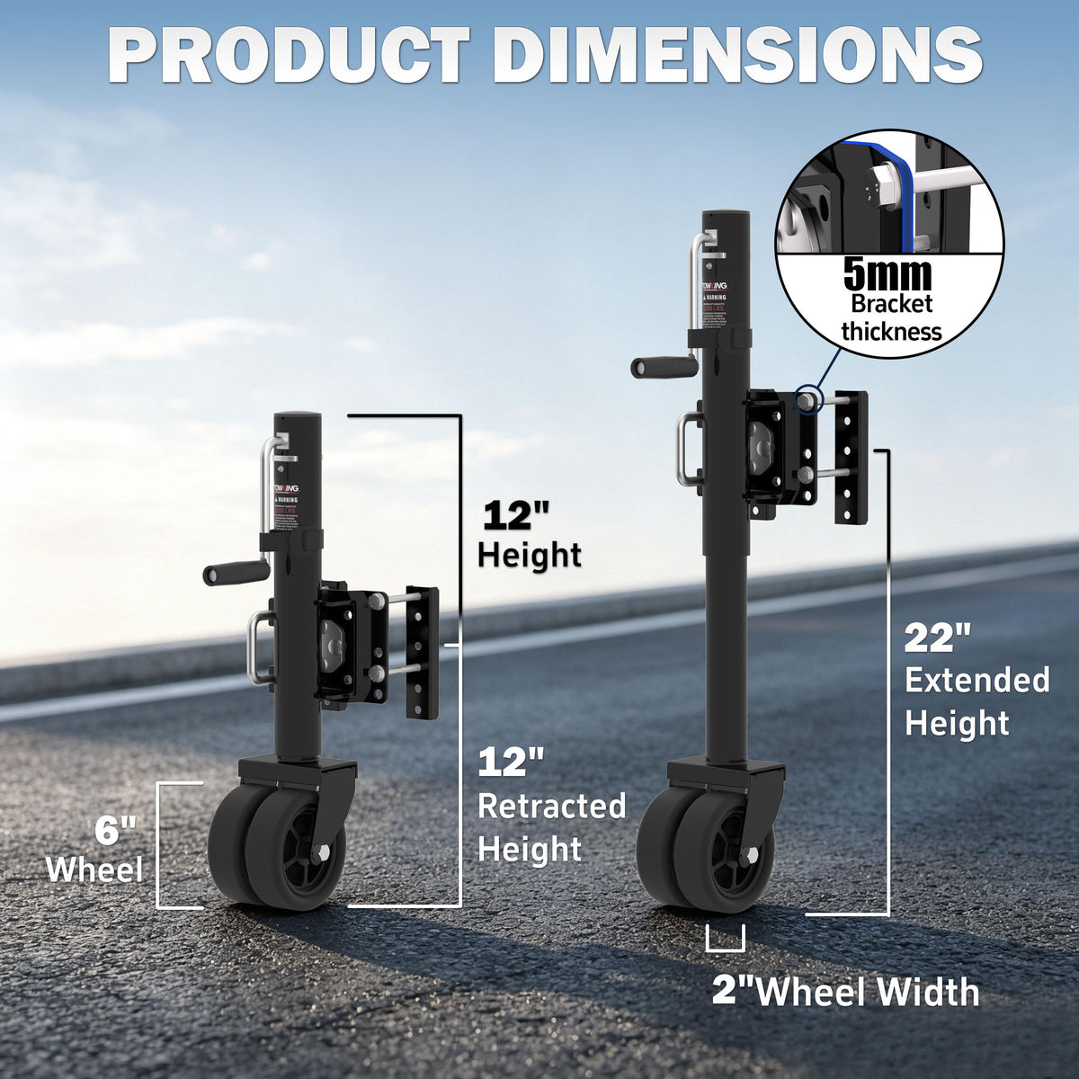 2000 lbs 10" Lift Boat Trailer Jack A2346