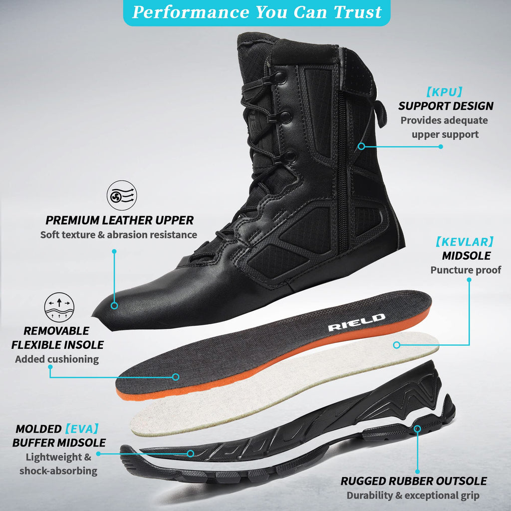 Lightweight Side Zipper Tactical Work Boots M63638