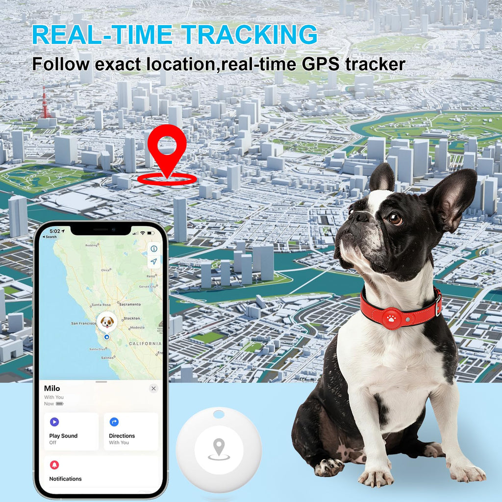 GPS Tracker for Dogs, Pet Location Tracker with Collar X873