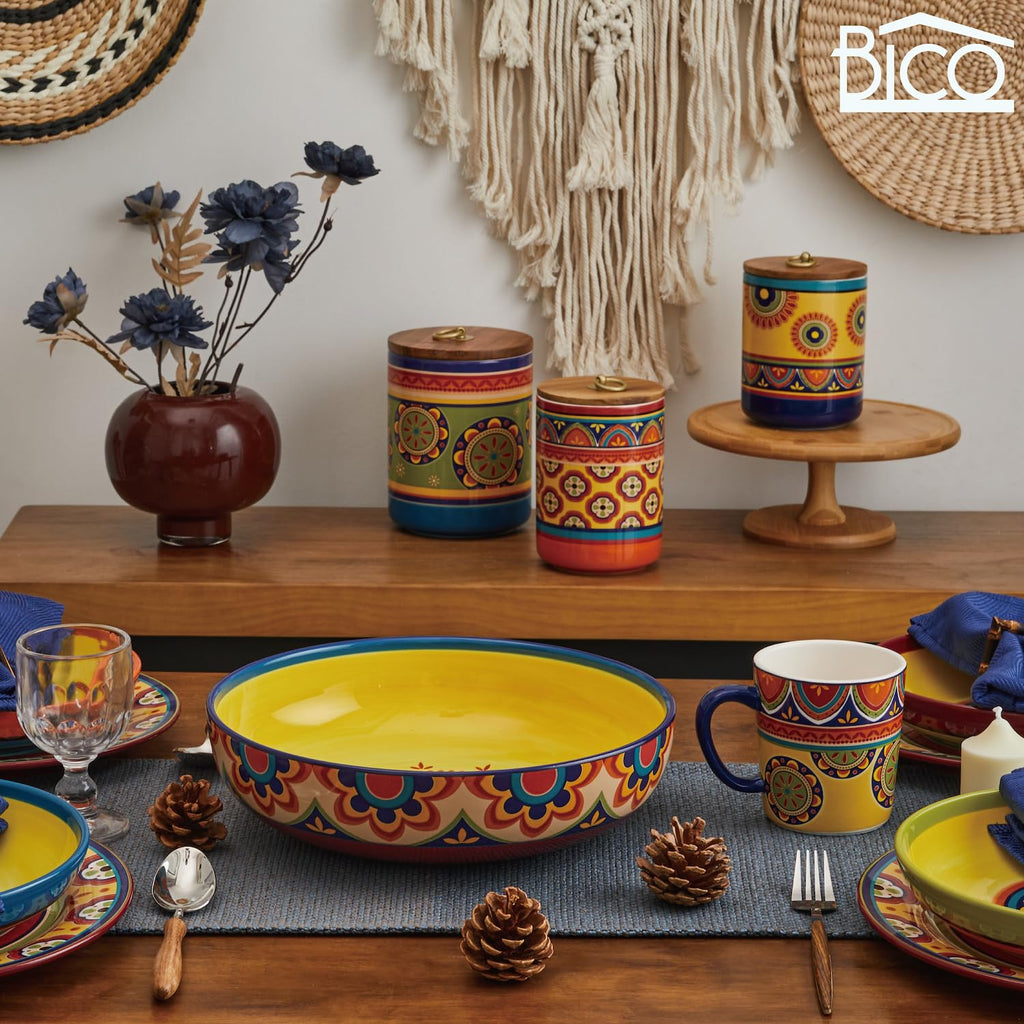 Ceramic Pasta Bowl Set of 5, Microwave & Dishwasher Safe Q78610