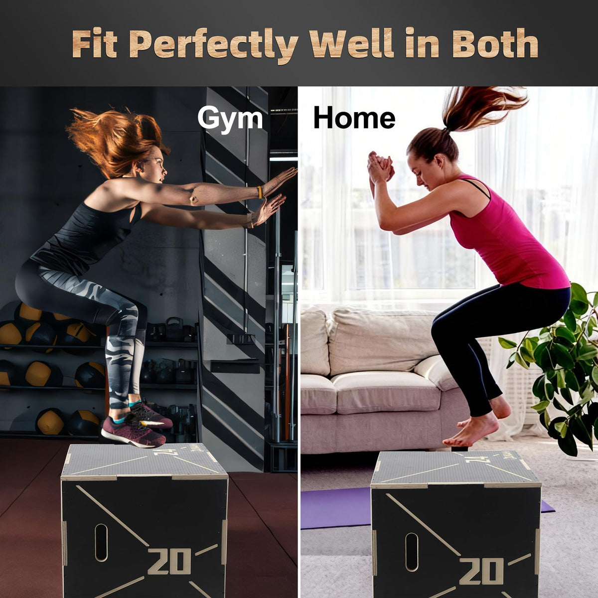 Non-Slip Wood Plyometric Jump Box G133012