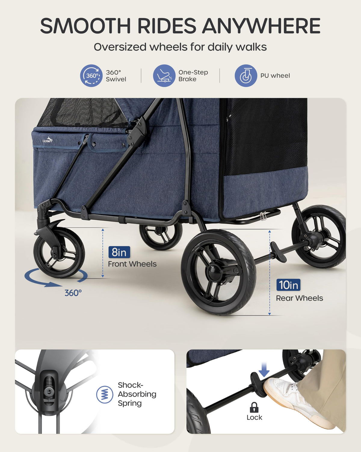 Large Dog Stroller up to 170 lbs U98259