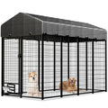 8x4x6 FT Outdoor Dog Kennel with Roof Cover N457253