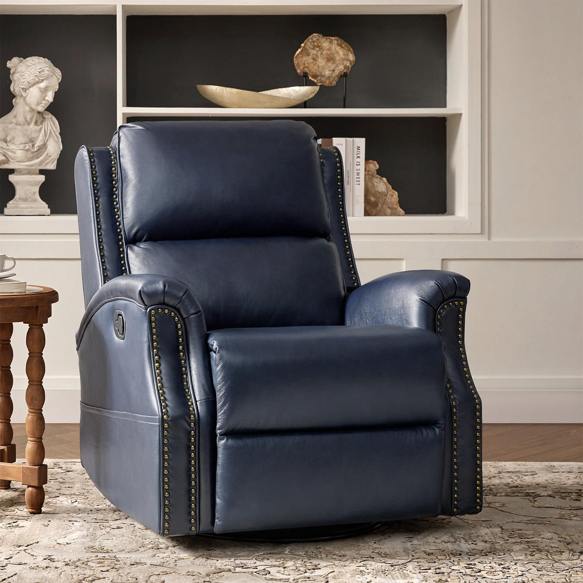 Navy Swivel Rocking Recliner N35622
