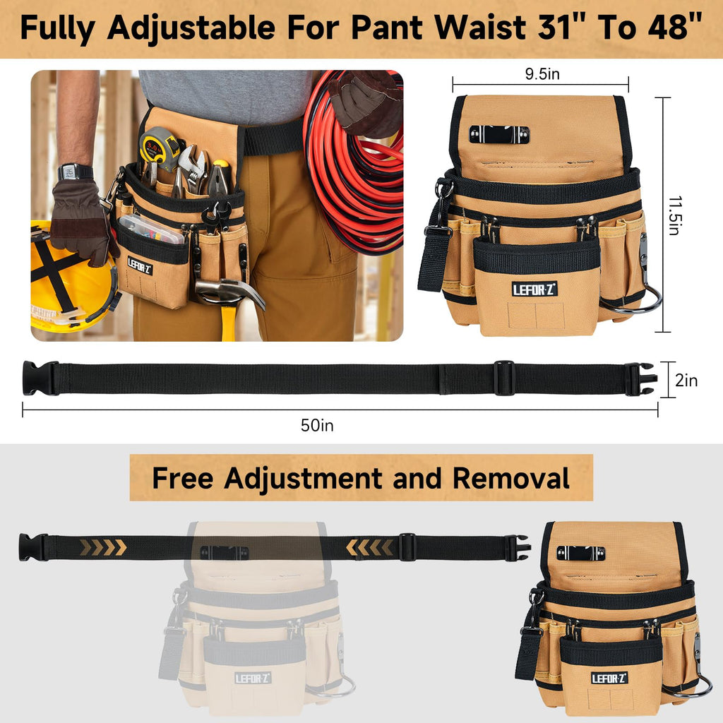 Tool Belt with Magnetic Tool Pouch Y1036