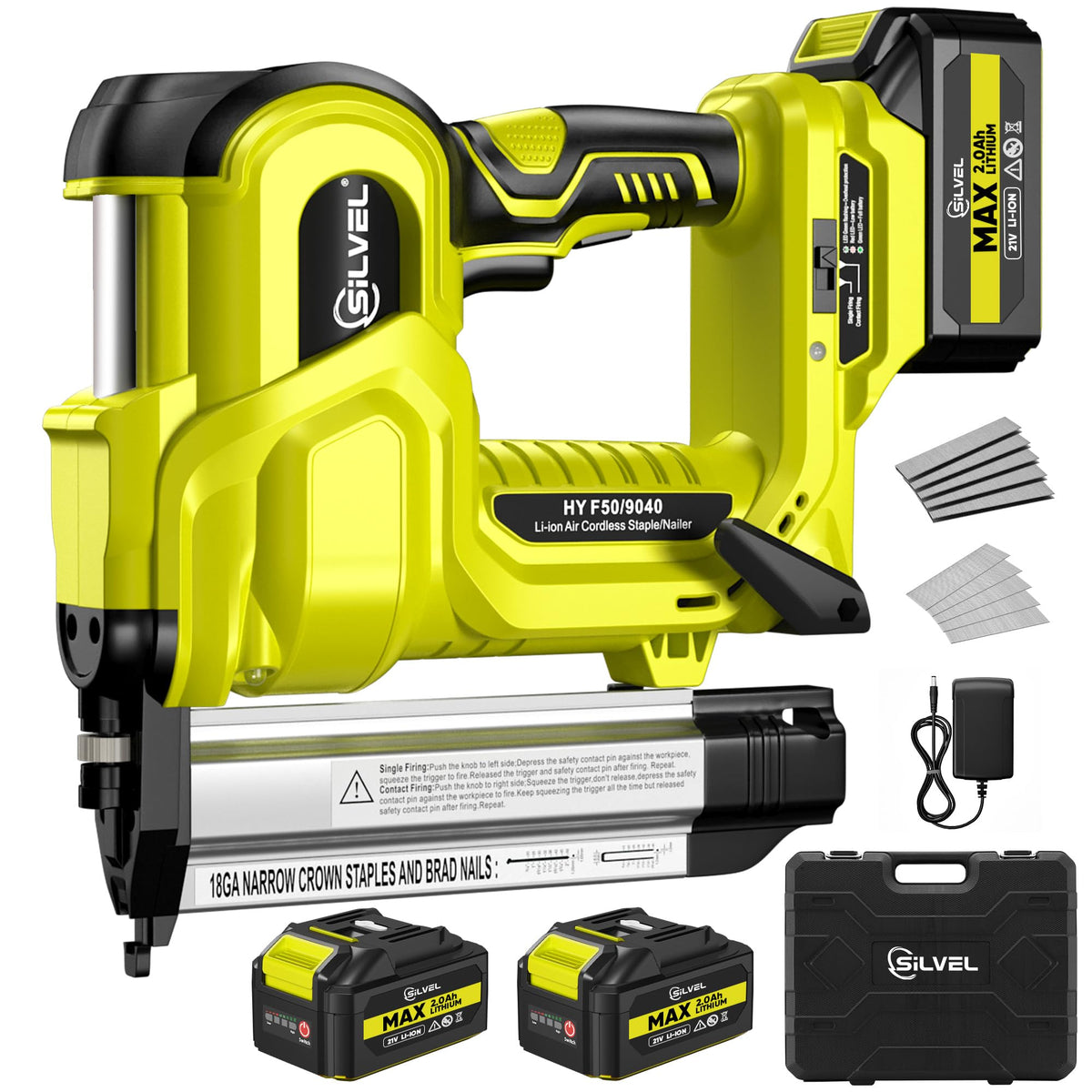 2" Cordless Brad Nailer, 2-in-1 21V Electric Brad Nailer with Battery T268