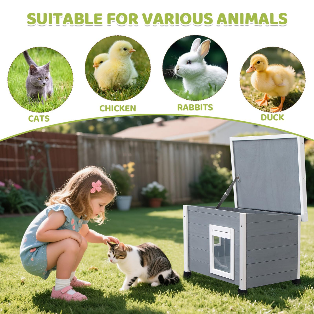 Wooden Pet House with Window C522