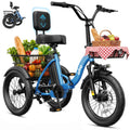 1200W Folding Electric Trike with Cargo Rack S11988
