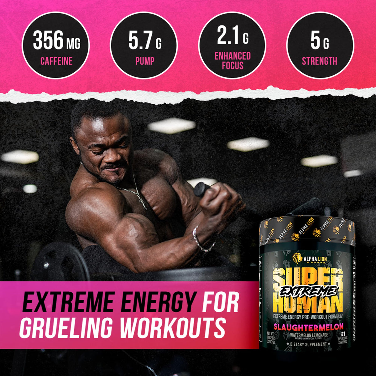 High Stim Pre Workout Powder with Beta Alanine & Caffeine (21 Servings) E676