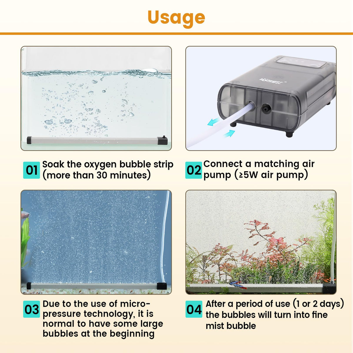 Aquarium Bubble Strip Air Stone Kit H9063