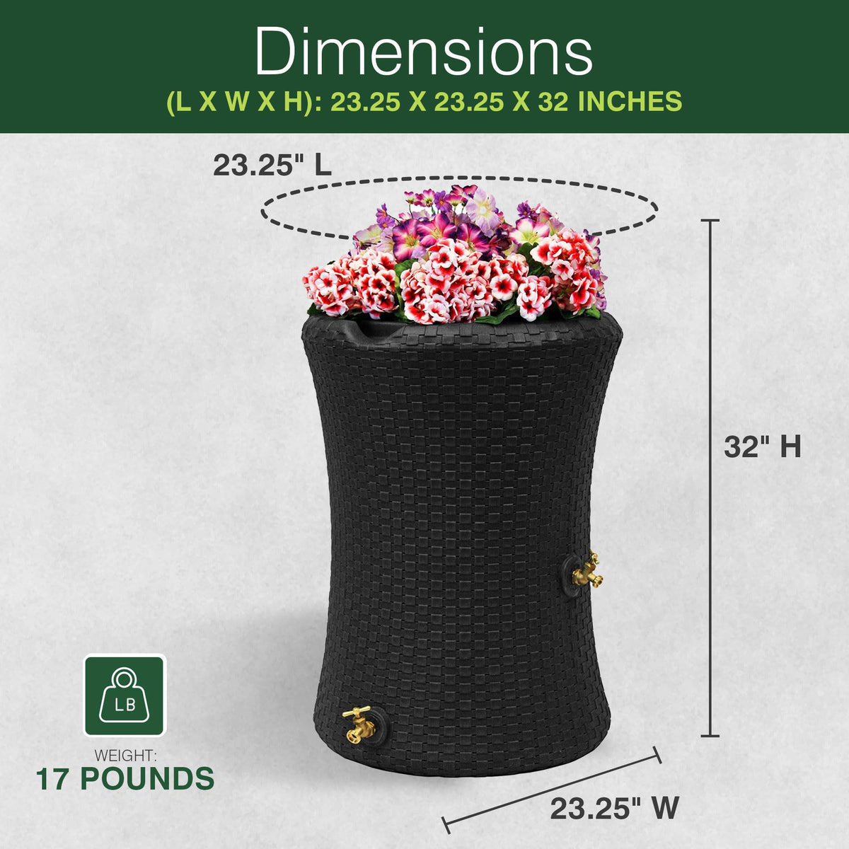 50 Gallon Rain Water Collection Barrel J4510