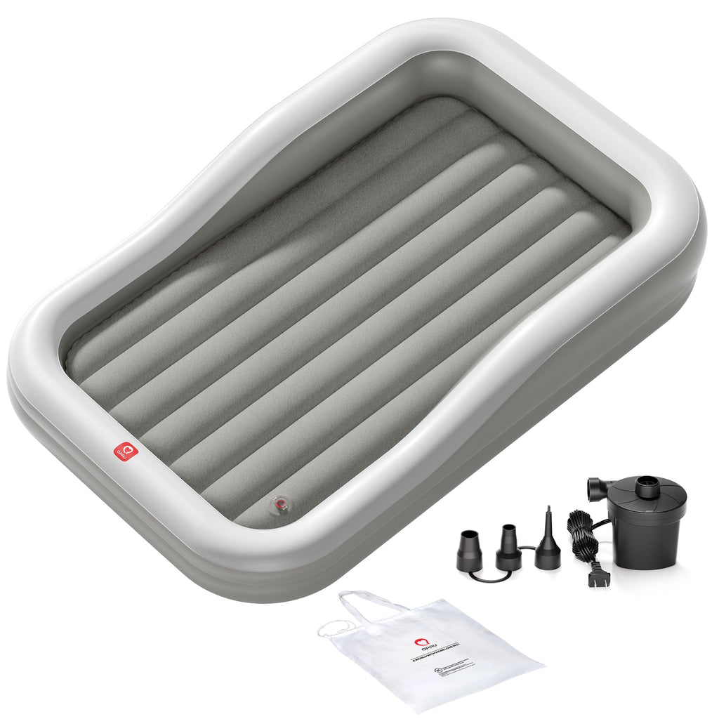 Inflatable Toddler Travel Bed Extra Large Gray U401569