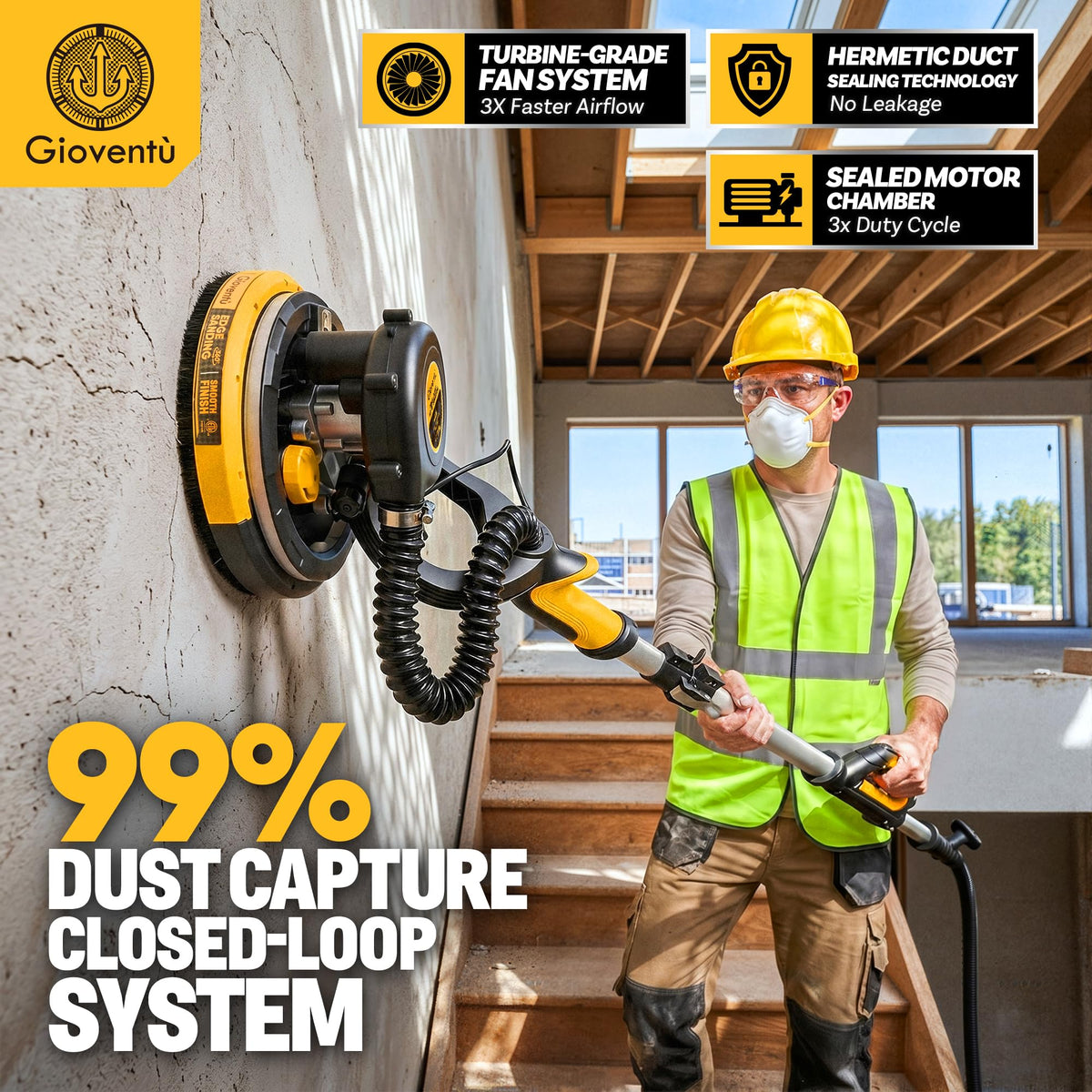 Electric Drywall Sander with Vacuum R888598