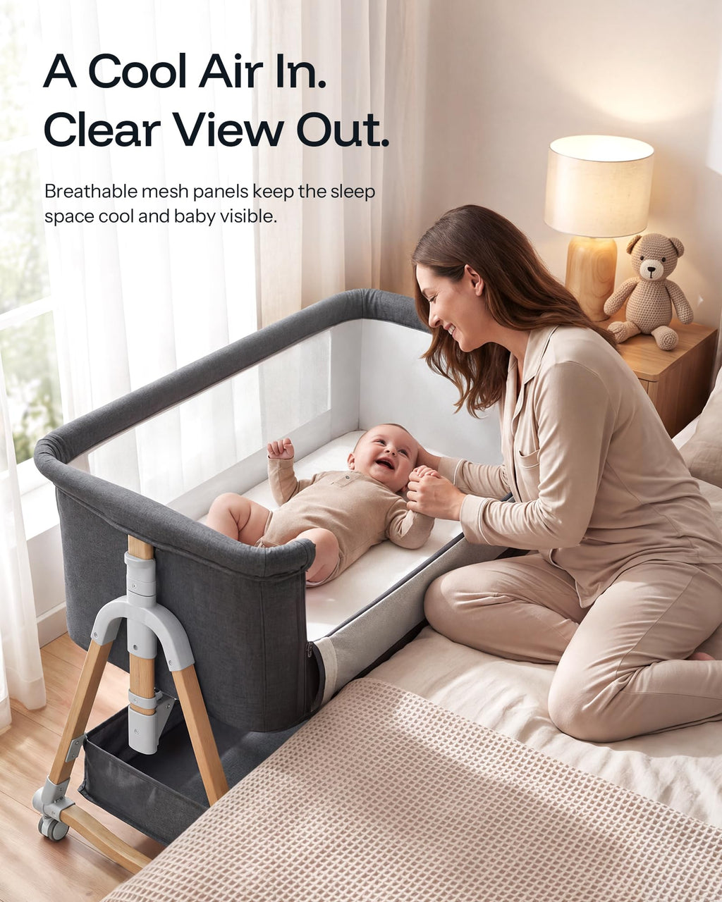 3 in 1 Baby Bassinet with Mattress C151097