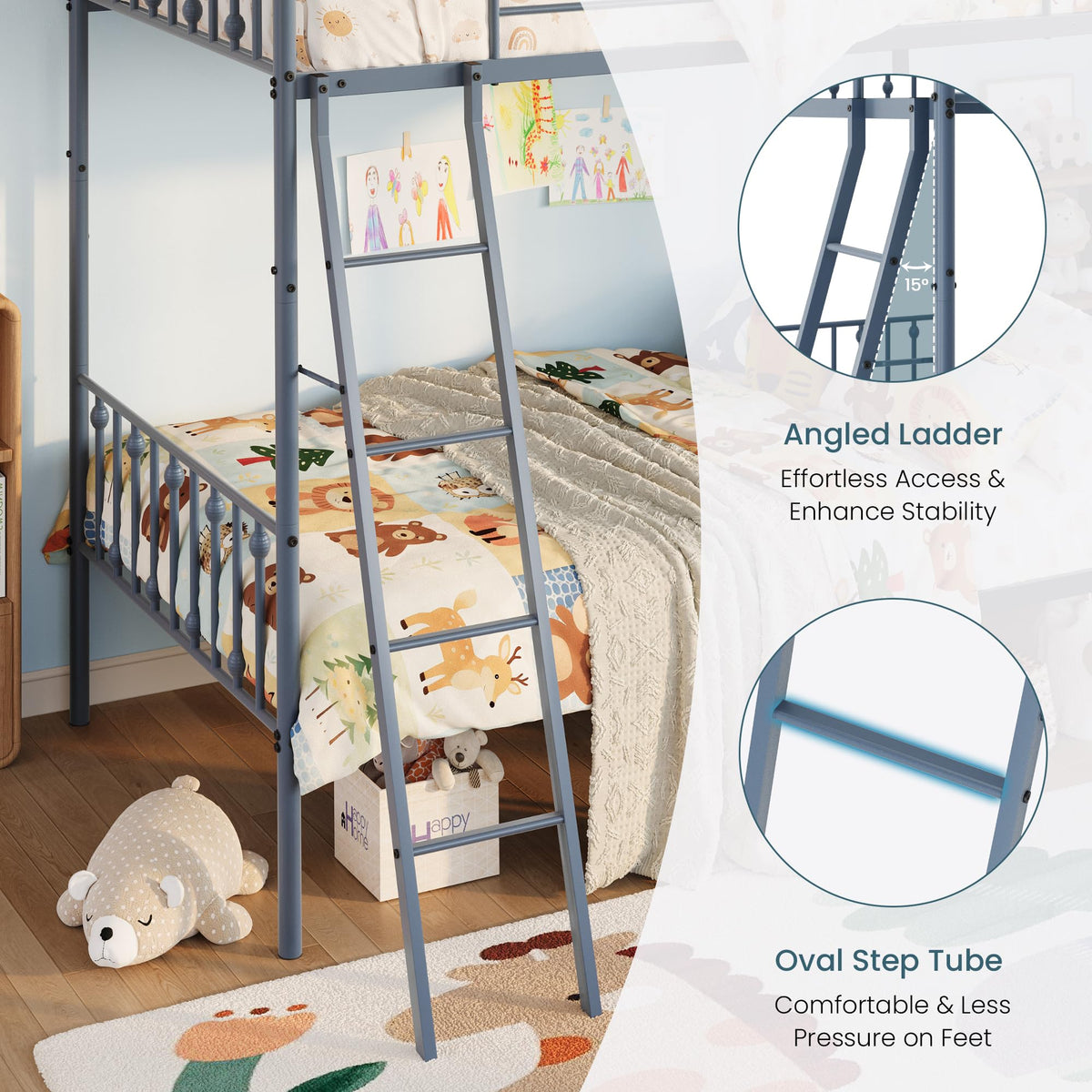 Twin Over Twin Convertible Bunk Bed X292848