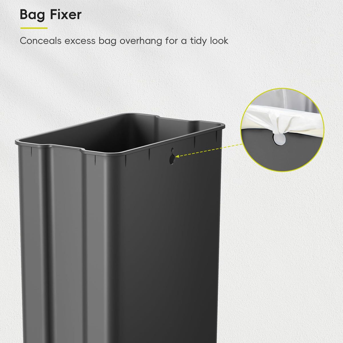 50L Stainless Steel Slim Step Trash Can T50454