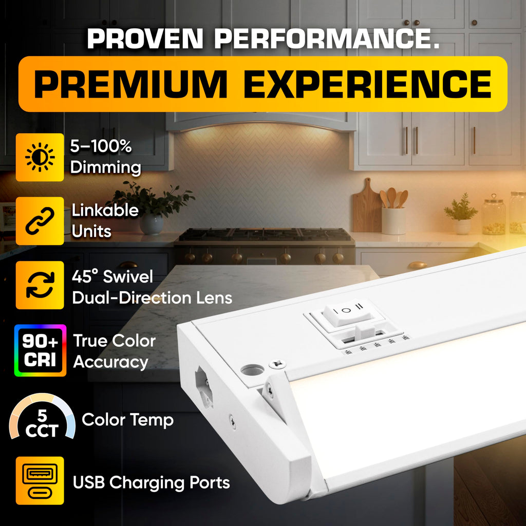 LED Under Cabinet Lighting 24 Inch White A4744
