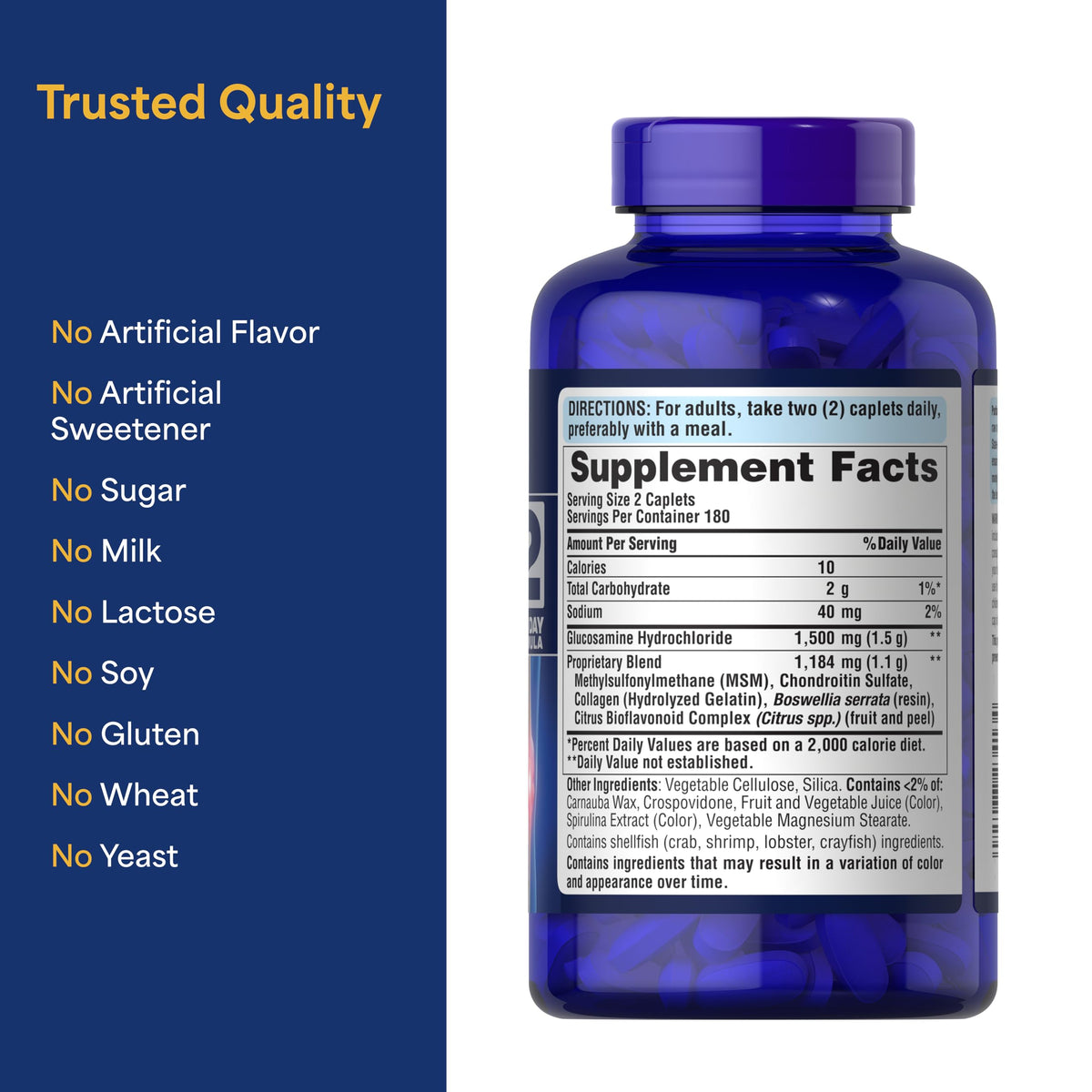 Glucosamine Chondroitin MSM 360 Coated Tablets J28477
