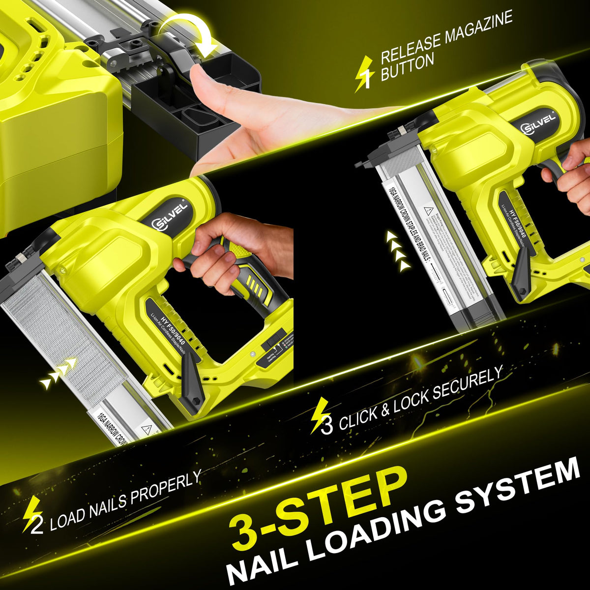 2" Cordless Brad Nailer, 2-in-1 21V Electric Brad Nailer with Battery T268