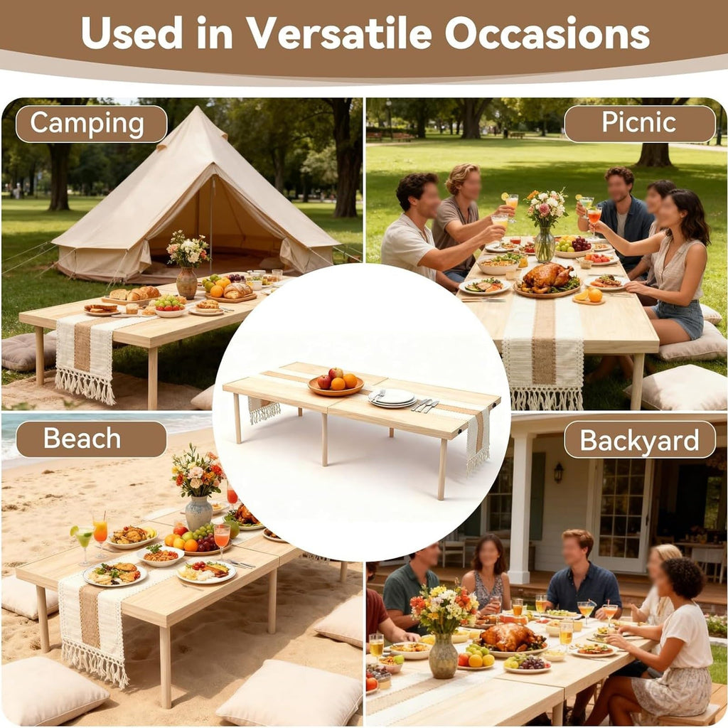 Wood Low Folding Picnic Table Z23417