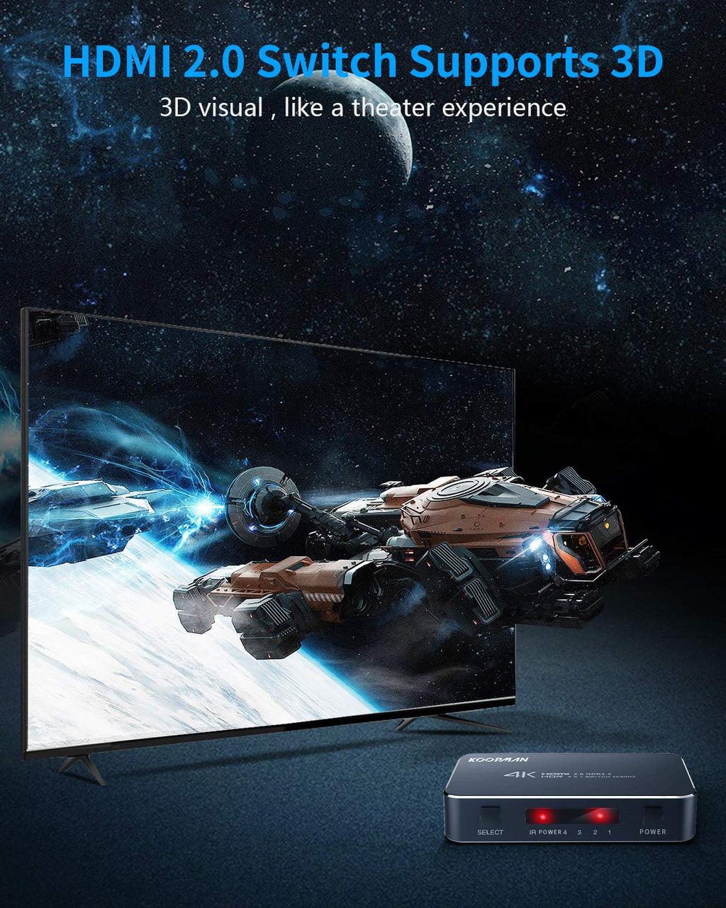 4 Ports 4K 60Hz HDMI Switch K29523