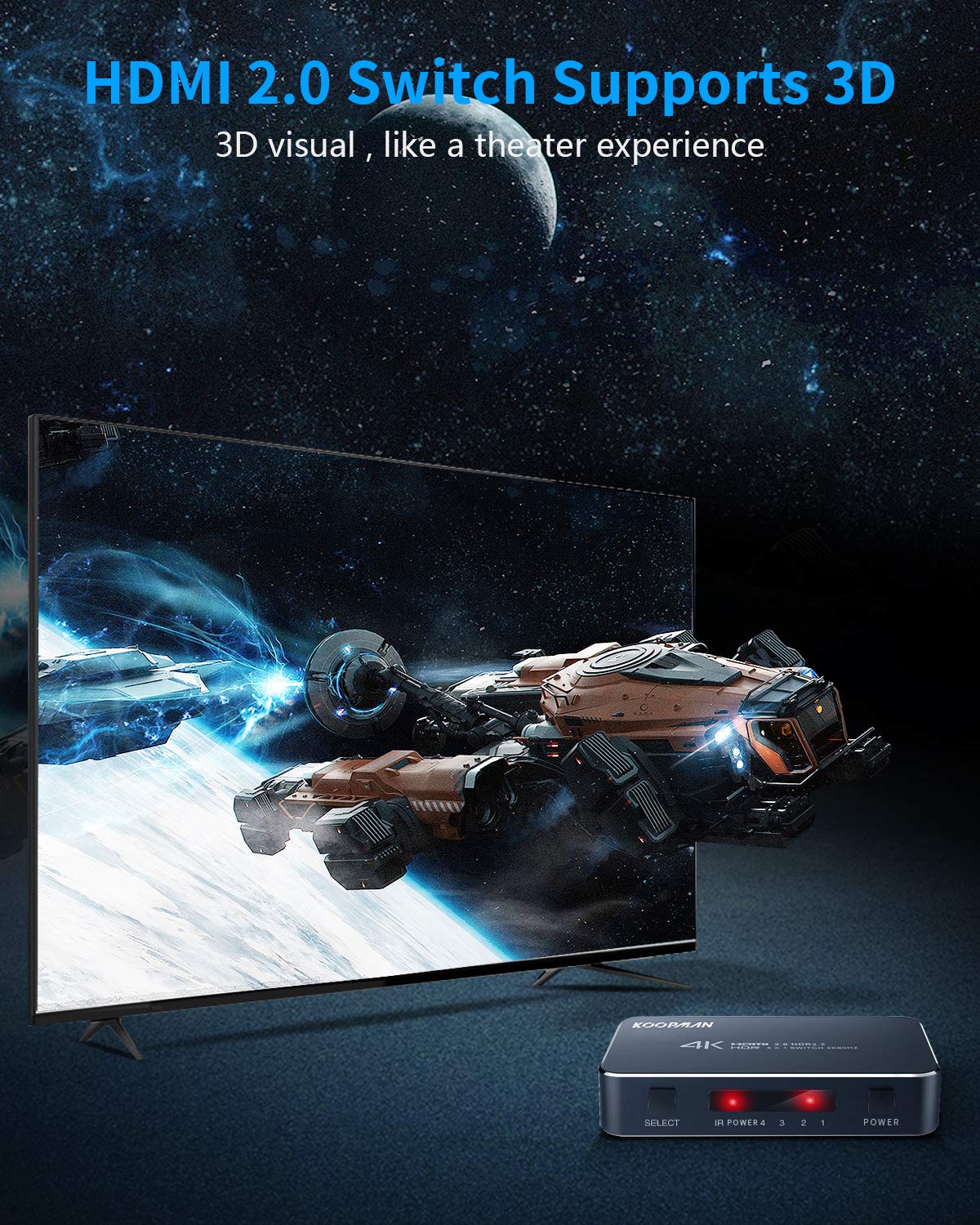 4 Ports 4K 60Hz HDMI Switch K29523