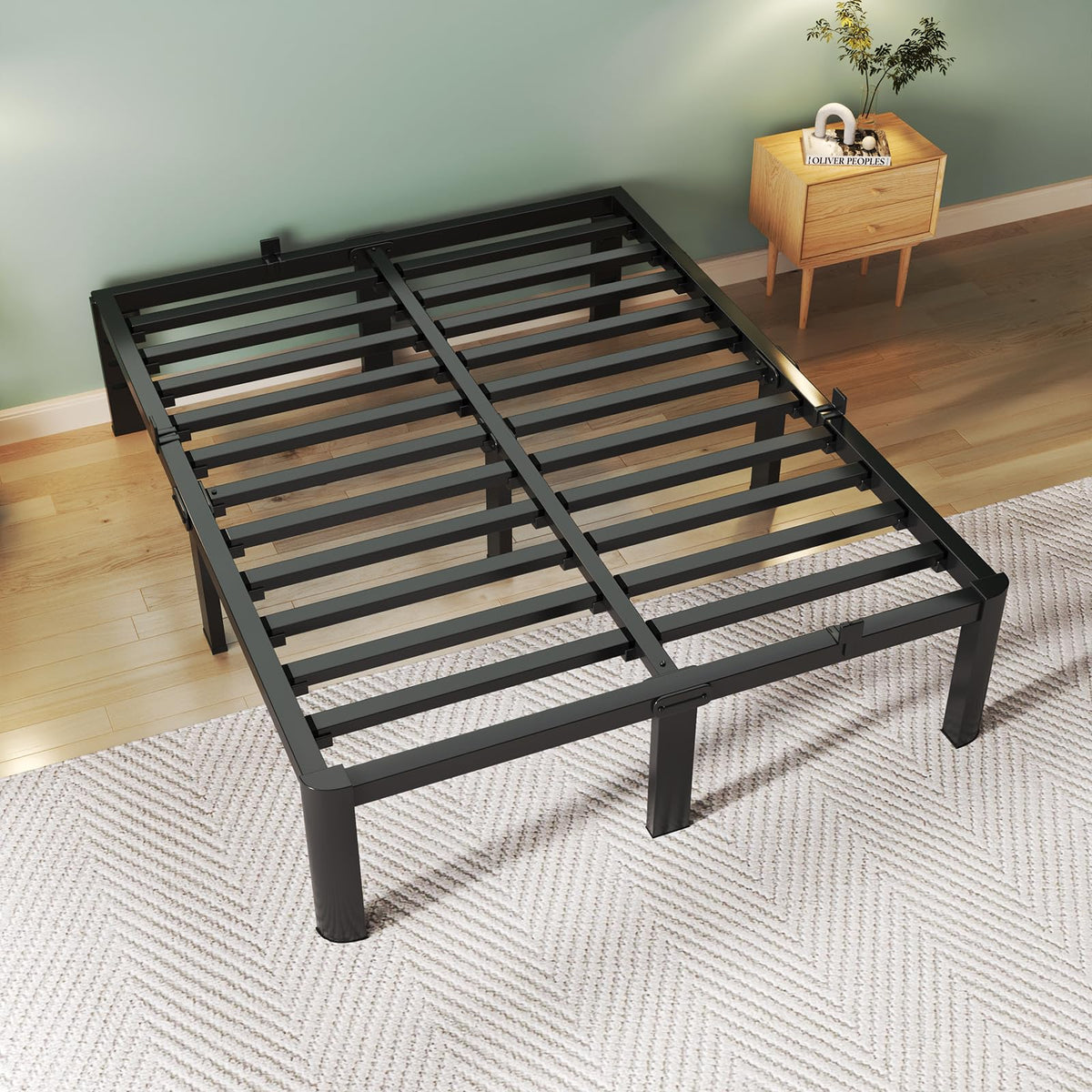 Queen Size 18 Inch Metal Platform Bed Frame Z8969