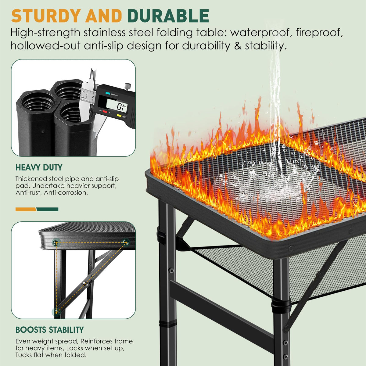 3ft Aluminum Folding Camping Table N4737