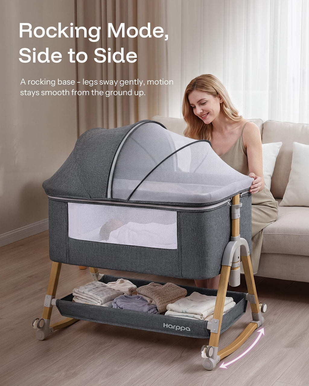 3 in 1 Baby Bassinet with Mattress C151097
