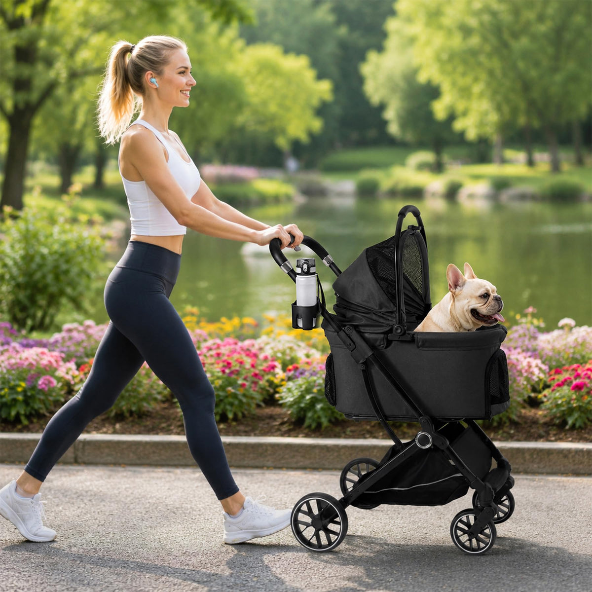 3-in-1 Pet Stroller Black Q6062