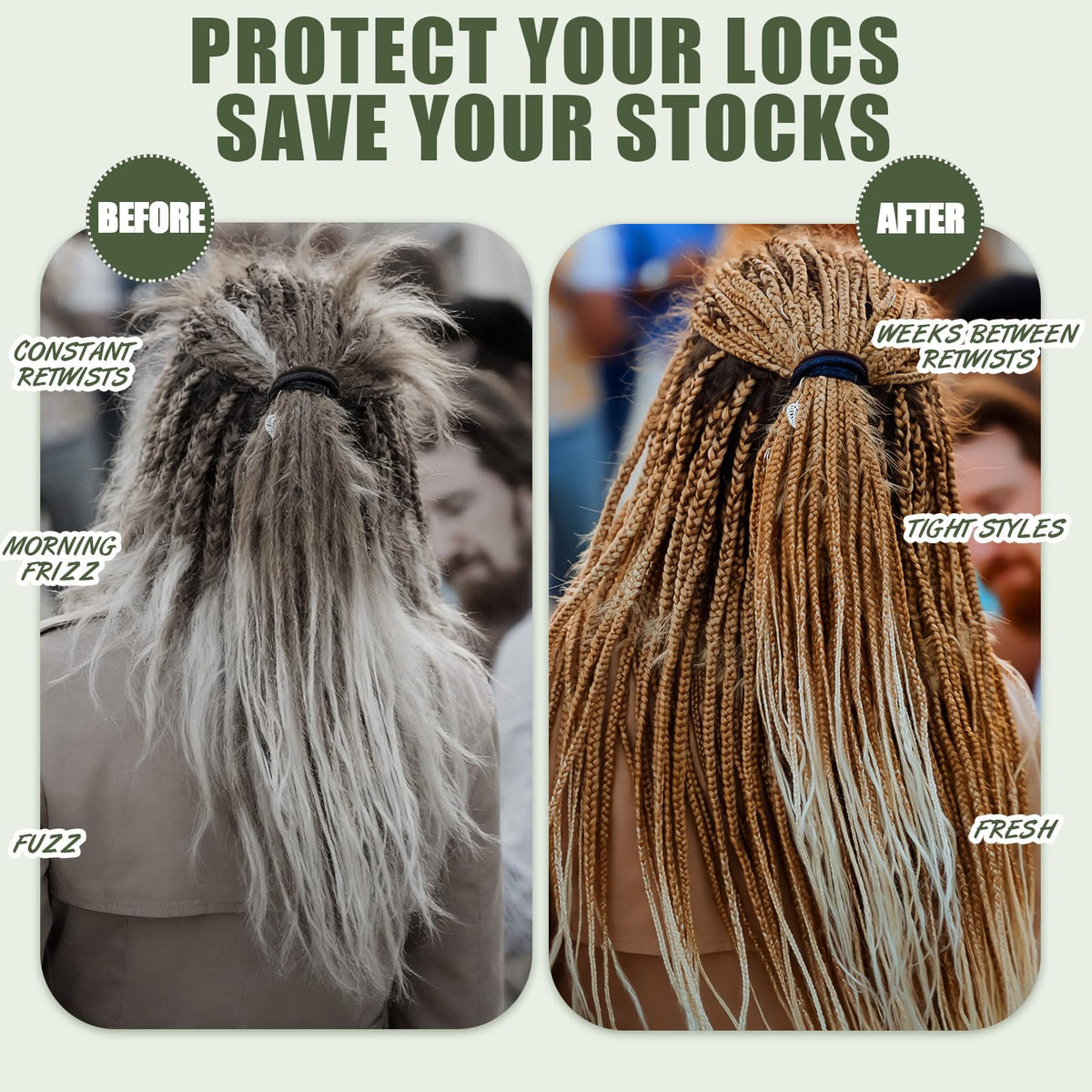 2 Pcs Dreadlock Sleep Cap V5946