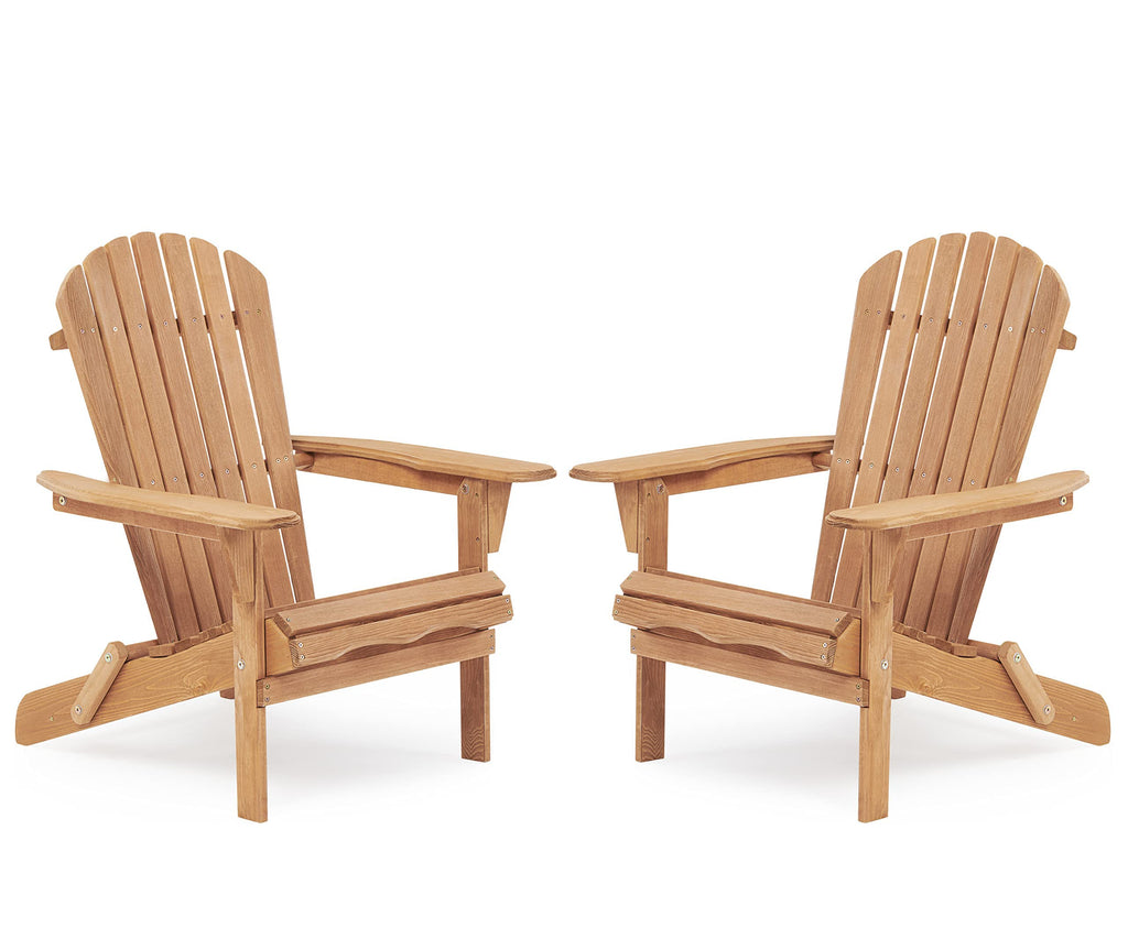 Cedar Folding Adirondack Chair Set of 2 L239106