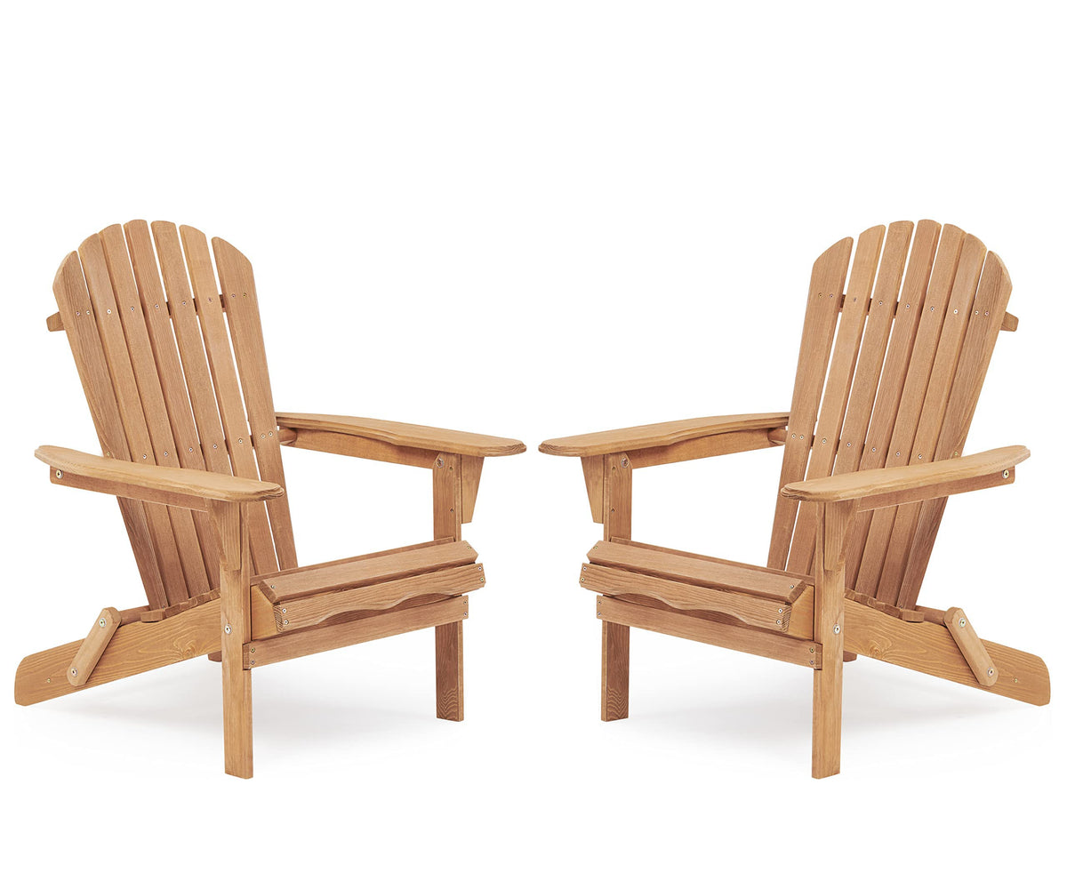 Cedar Folding Adirondack Chair Set of 2 L239106