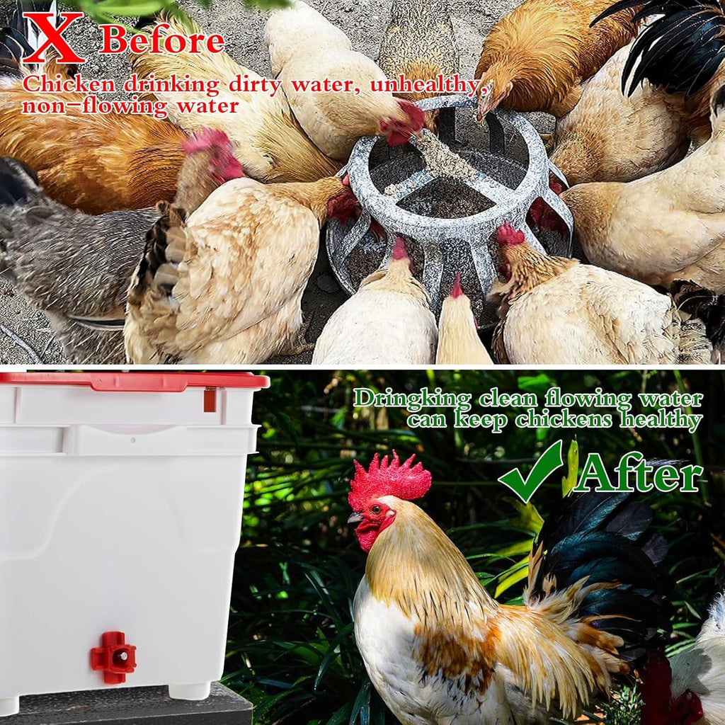 12 Pcs Leakproof Poultry Watering System T96478