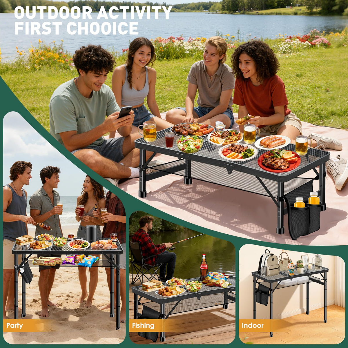 3ft Aluminum Folding Camping Table N4737
