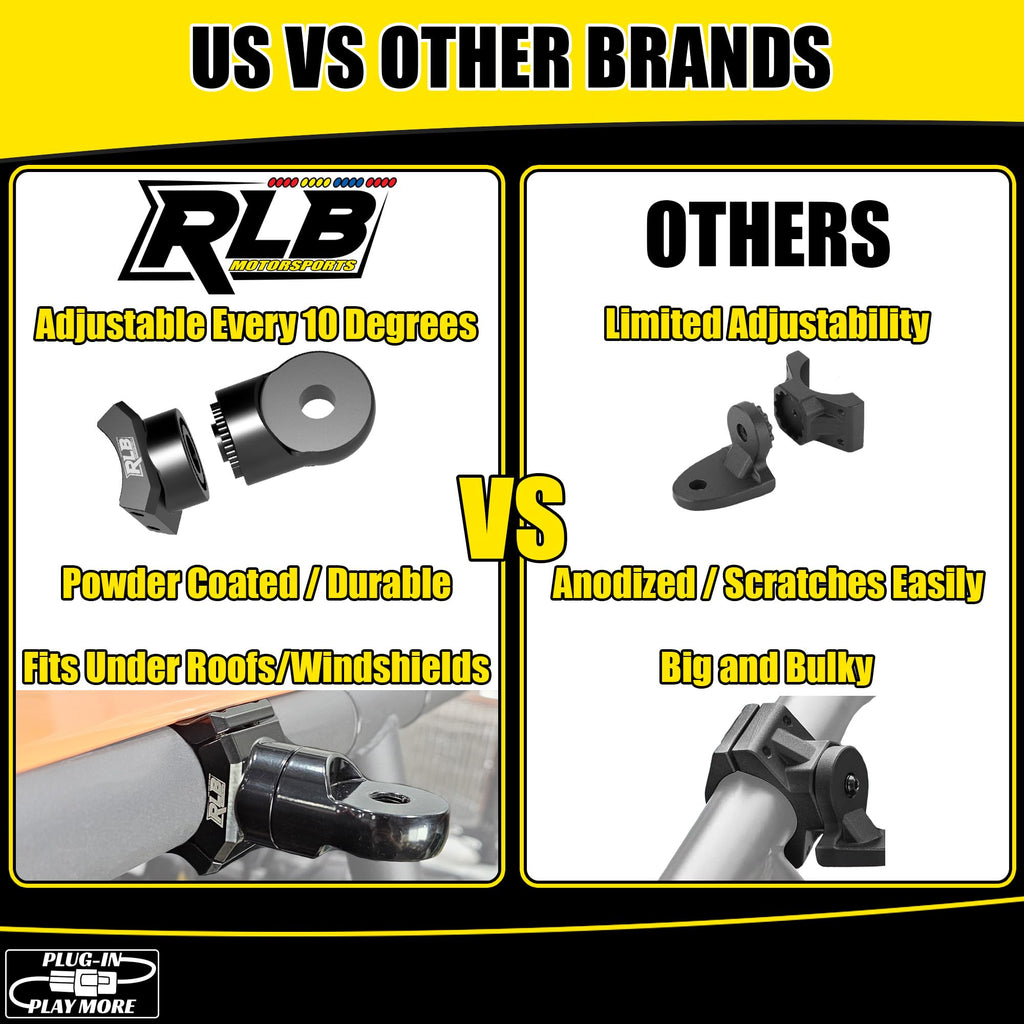 1.875" Whip Light Flag or Roll Bar Mount UTV Accessories E8876