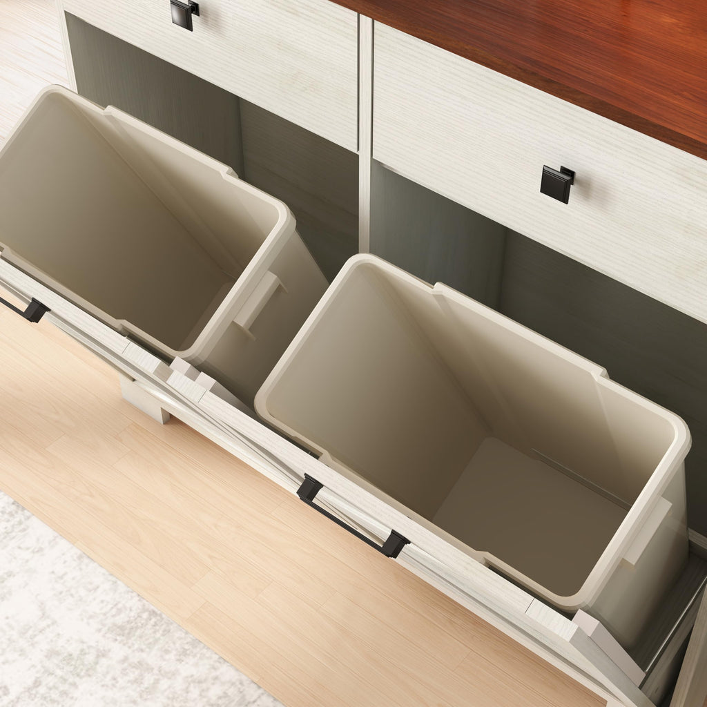 Double Tilt-Out Trash Cabinet for 2x10 Gallon Cans R293