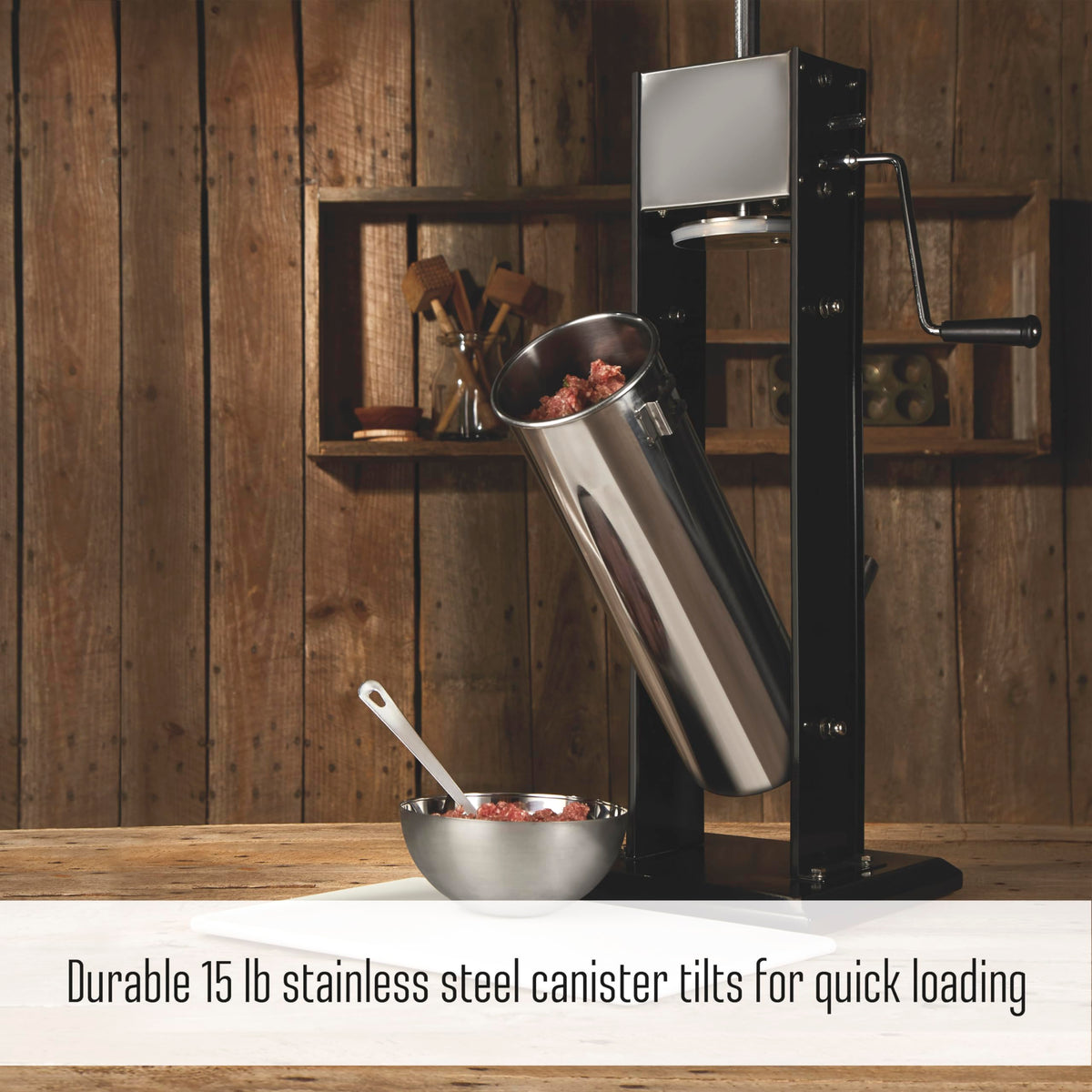 Stainless Steel Vertical Sausage Stuffer 15 lbs Capacity B8223